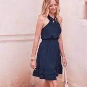 Sézane Blue Alma Silk Dress in 34